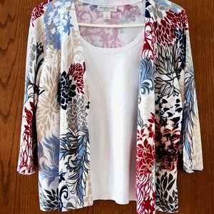 Christopher & Banks Petite Large Layered Sweater